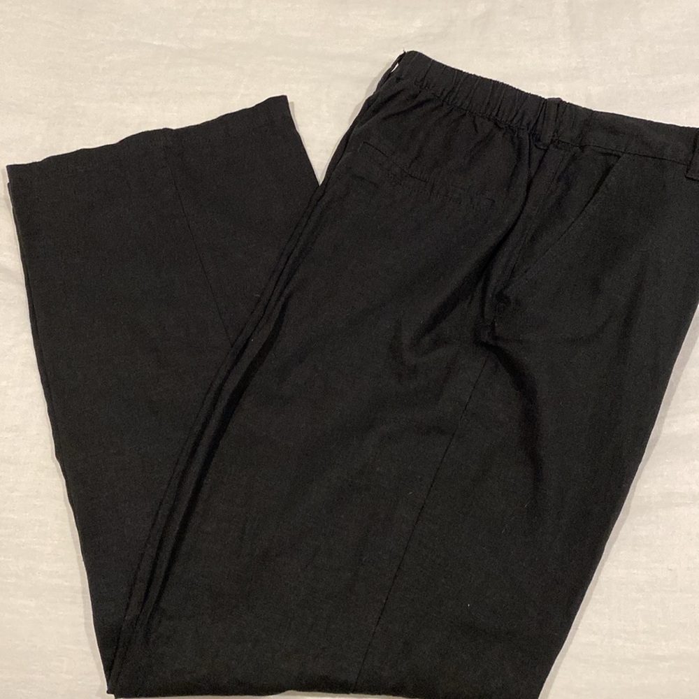 H&M black linen blend trouser NWOT size 10 put of stock in stores